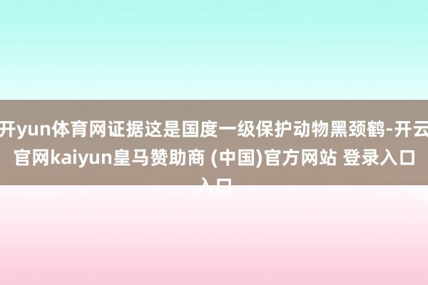 开yun体育网证据这是国度一级保护动物黑颈鹤-开云官网kaiyun皇马赞助商 (中国)官方网站 登录入口
