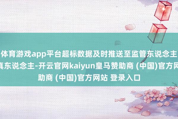 体育游戏app平台超标数据及时推送至监管东说念主员与企业认真东说念主-开云官网kaiyun皇马赞助商 (中国)官方网站 登录入口